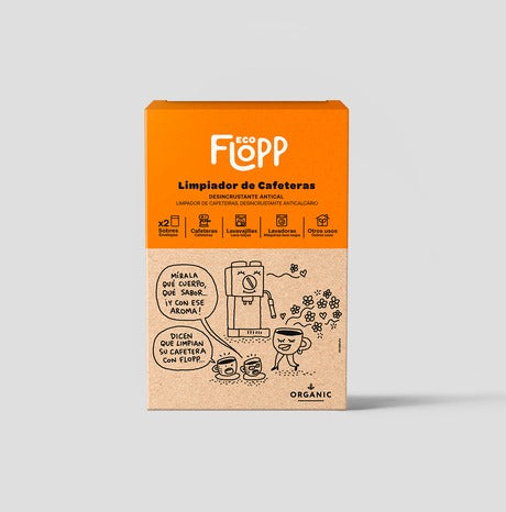 Pack 2 x Limpiador Cafeteras - 1 estuche x 2 sobres Flopp