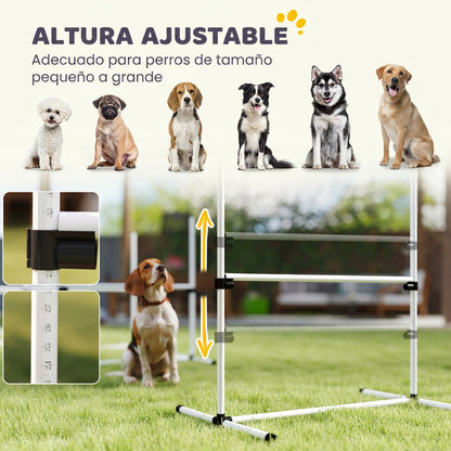 Pawhut Set Entrenamiento Agilidad Perros 4 Vallas De Salto Con Altura Ajustable_3