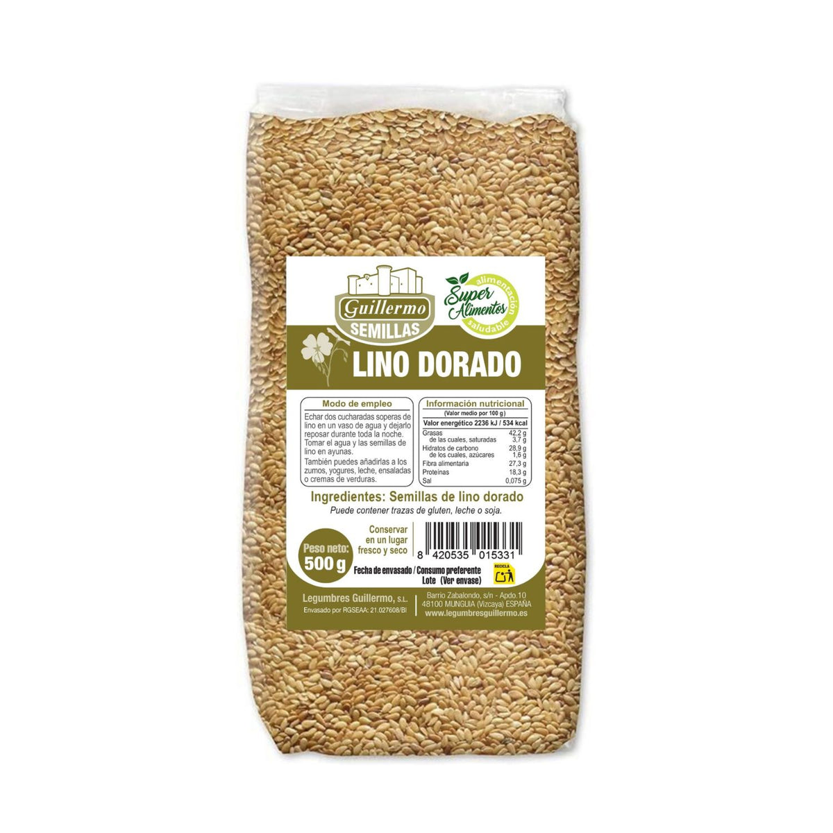 Semillas De Lino Dorado - 500 G_0