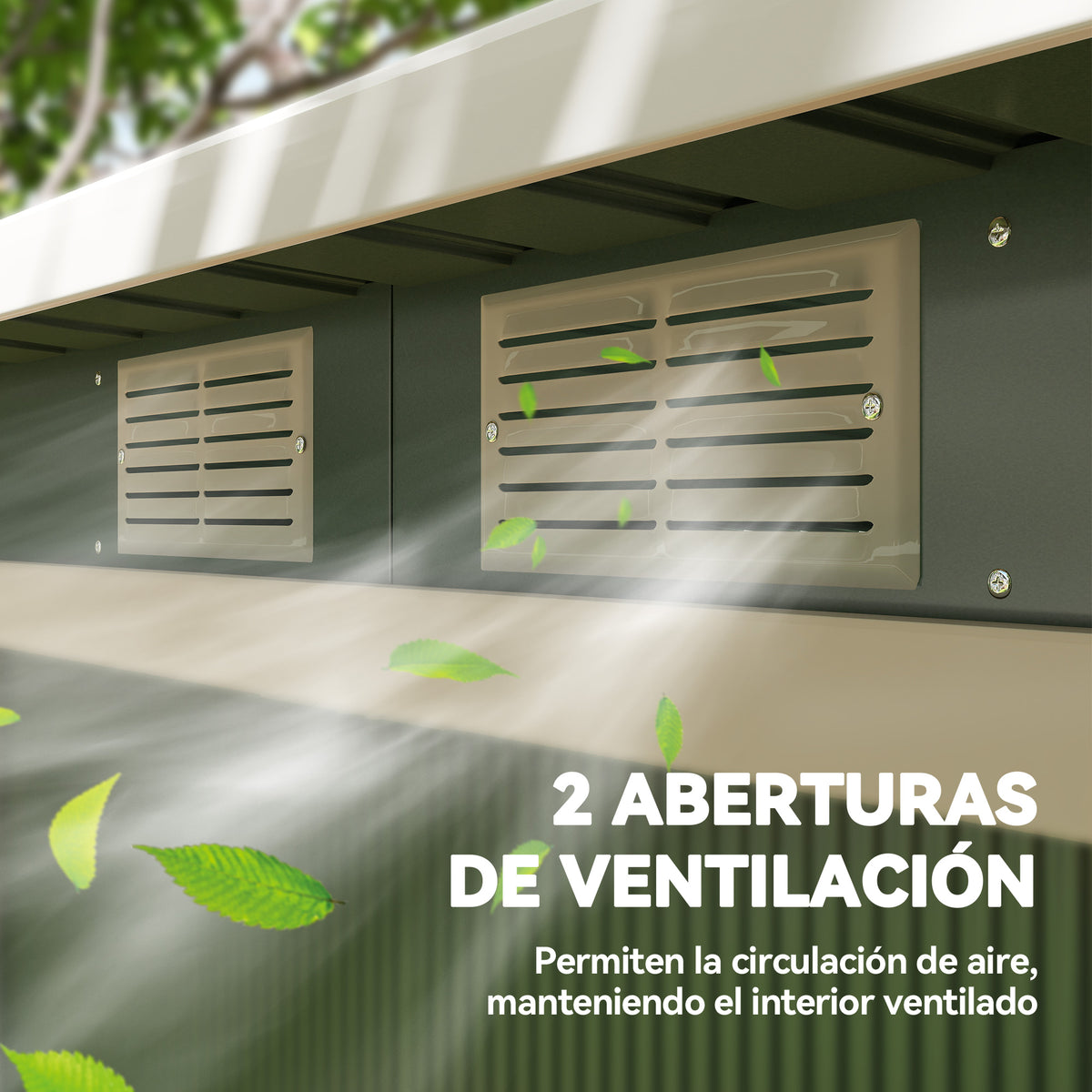 Cobertizo De Jardín Base 3,1 M² Outsunny 280x130x172 Cm Verde_3