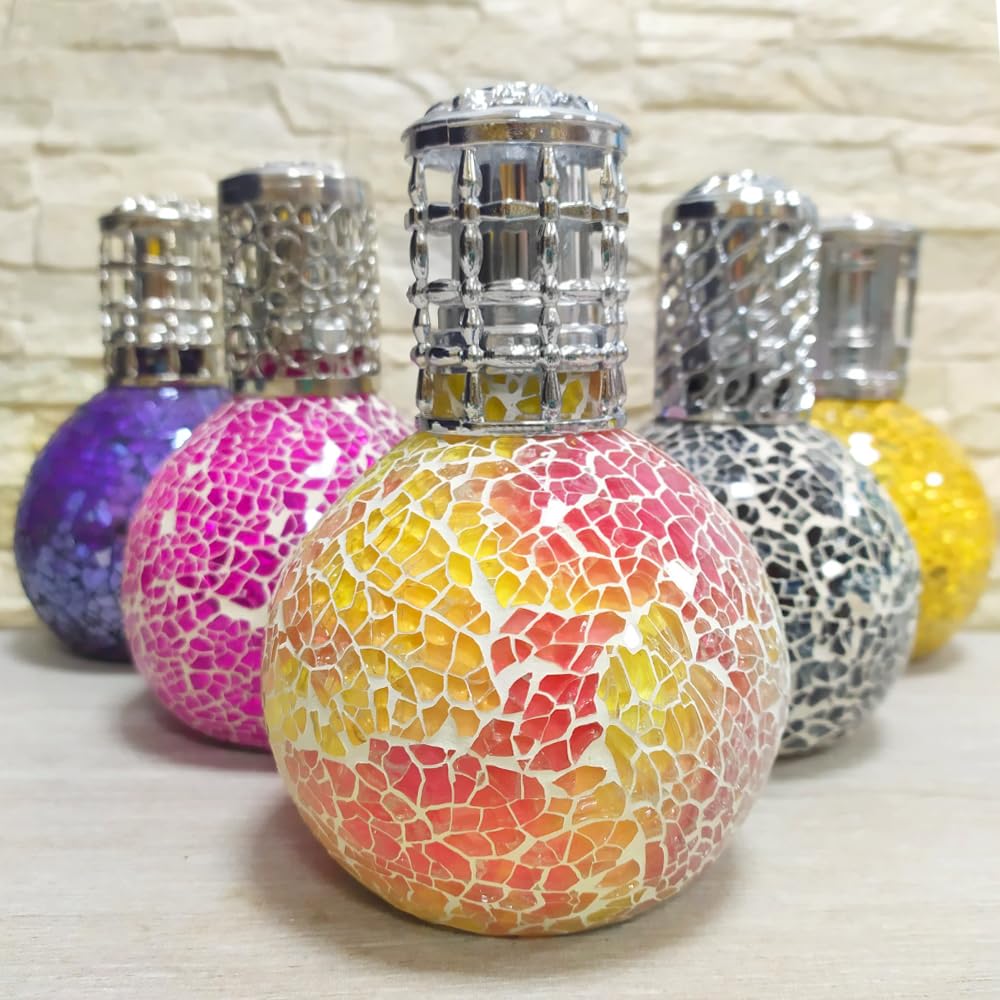 Lámpara Catalítica Mosaico Bicolor + Aroma Lemon Cake 200ml - Elimina Malos Olores, Impurezas Y Perfuma_4
