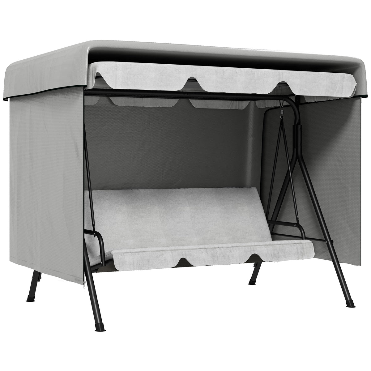 Funda Para Columpio Outsunny Pe Gris Claro 215x155x150 Cm_0