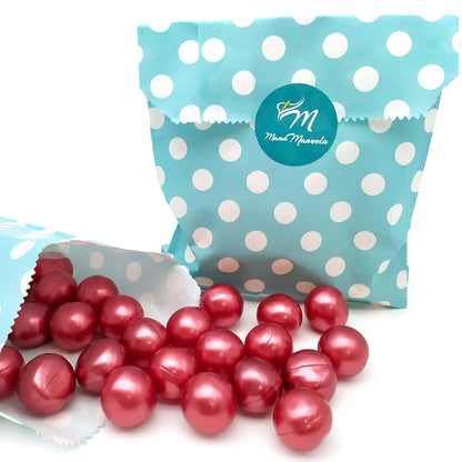 Pack 40 Perlas De Baño Aromatizada En Forma De Bola - Con Aceite De Soja - Hidratante Y Aromática - Aroma Fresas_4