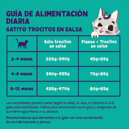 Comida húmeda gatos en salsa Trocitos de Salmón y Pollo Edgard &amp; Cooper 85 g