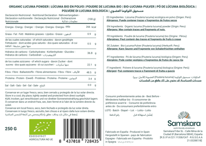 Lúcuma En Polvo Bio - 250g | Superalimento Ecológico Vegano Para Batidos, Smoothies Y Zumos - caducidad 02/2027_1
