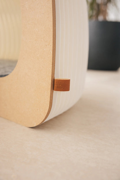 Cama Plegable Para Gatos Génova Con Estructura De Papel Kraft Y Cartón Reciclado Althea Living 49x44x35cm_5