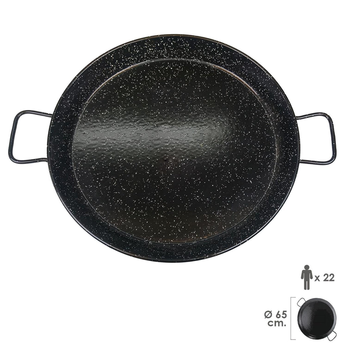 Paellera Valenciana Esmaltada 22personas/ 65 cm_2