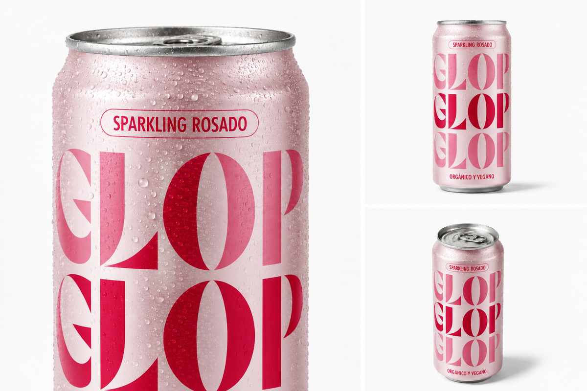 Pack 12 Latas Vino Espumoso Rosado Eco Vegano Lata 200ml_1