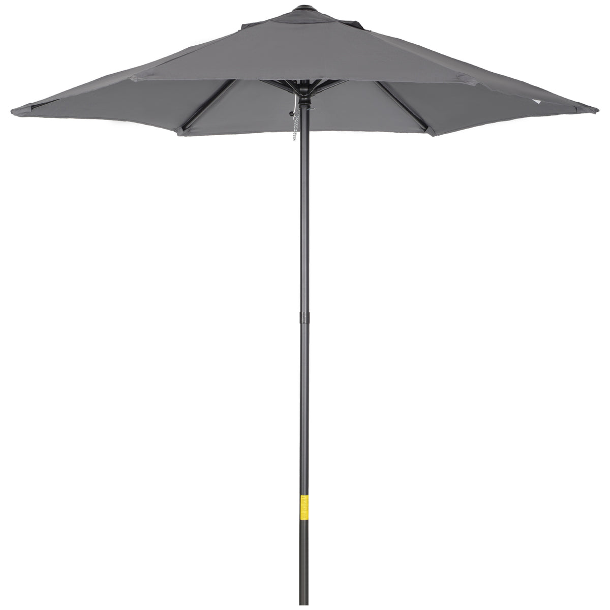Sombrilla De Jardín Outsunny Metal, Poliéster Gris Oscuro 196x196x204 Cm_0