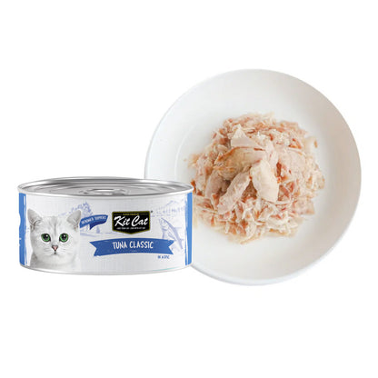 Kit Cat Lata Toppers - Atún &amp; Katsobushi 80 g Comida húmeda para gatos en gelatina