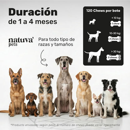 Condroprotector Para Perros. Movilidad Y Articulaciones. Suplemento Para Mascotas. 120 Masticables. Natuva Pets_3