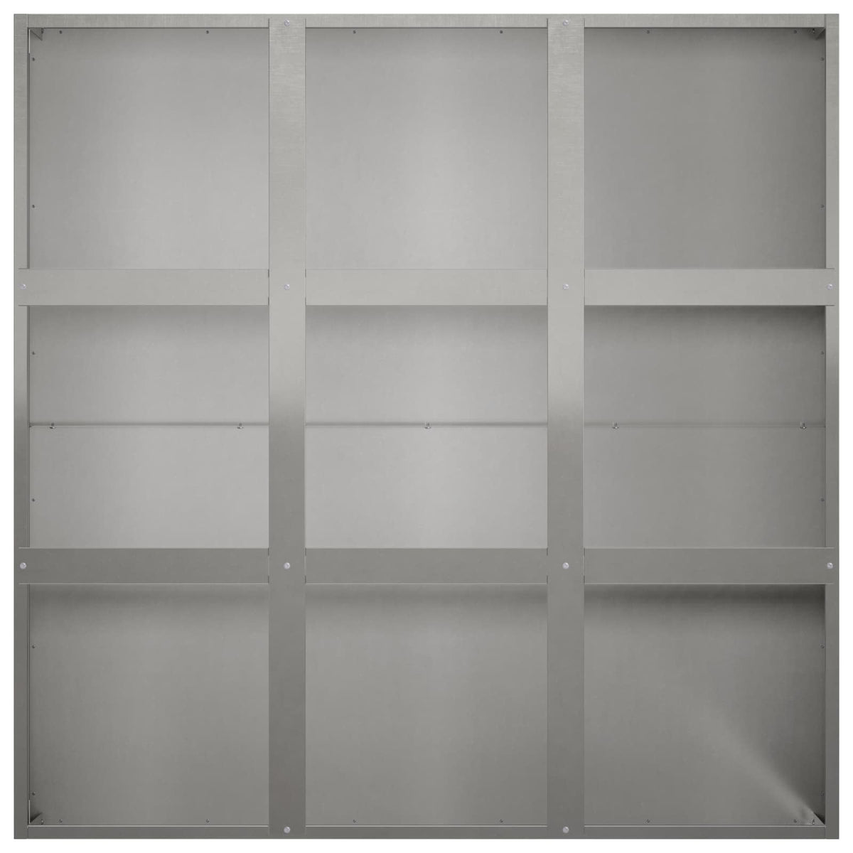 Macetero De Jardín Plateado 100 X 100 X 20 Cm Acero Inoxidable_3