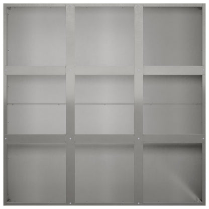 Macetero De Jardín Plateado 100 X 100 X 20 Cm Acero Inoxidable_3