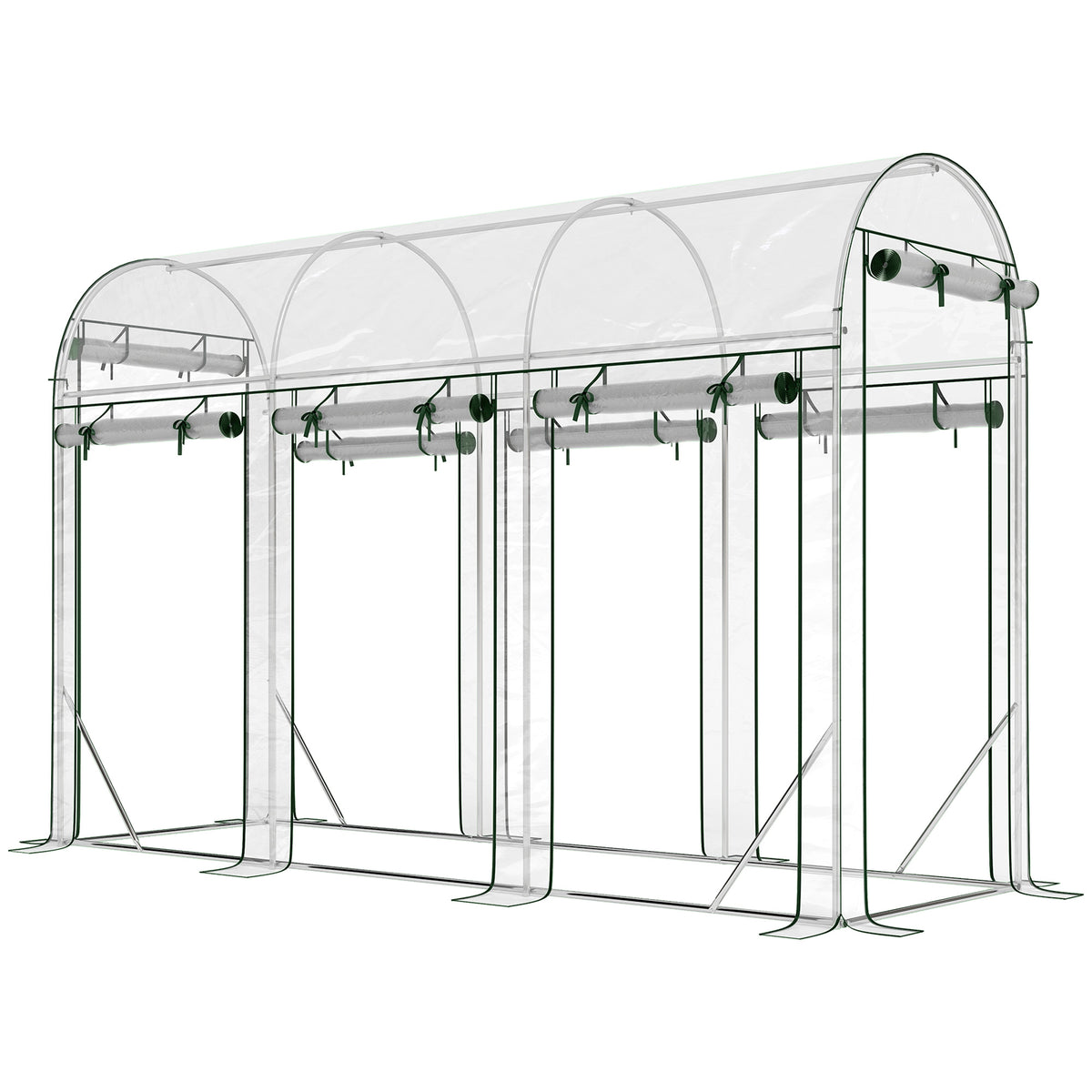 Invernadero De Túnel Outsunny Acero Galvanizado, Plástico Transparente 295x100x197 Cm_1