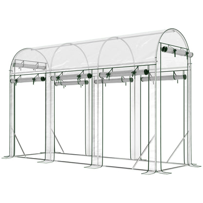 Invernadero De Túnel Outsunny Acero Galvanizado, Plástico Transparente 295x100x197 Cm_1