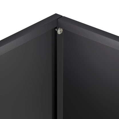 Macetero De Jardín Negro 40 X 30 X 50 Cm Acero Laminado En Frío_4