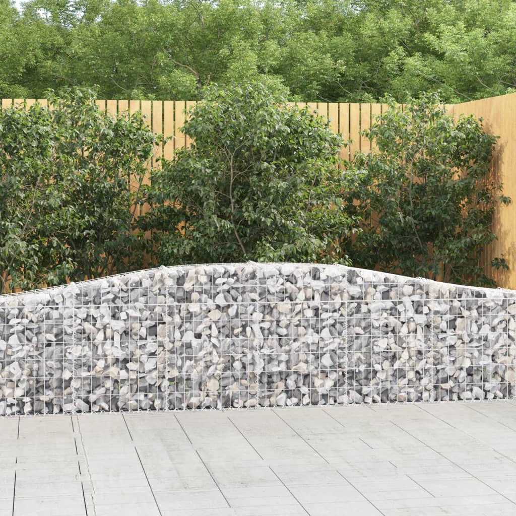 Cestas De Gaviones 5 Uds Forma De Arco Hierro 400x30x60/80 Cm_1
