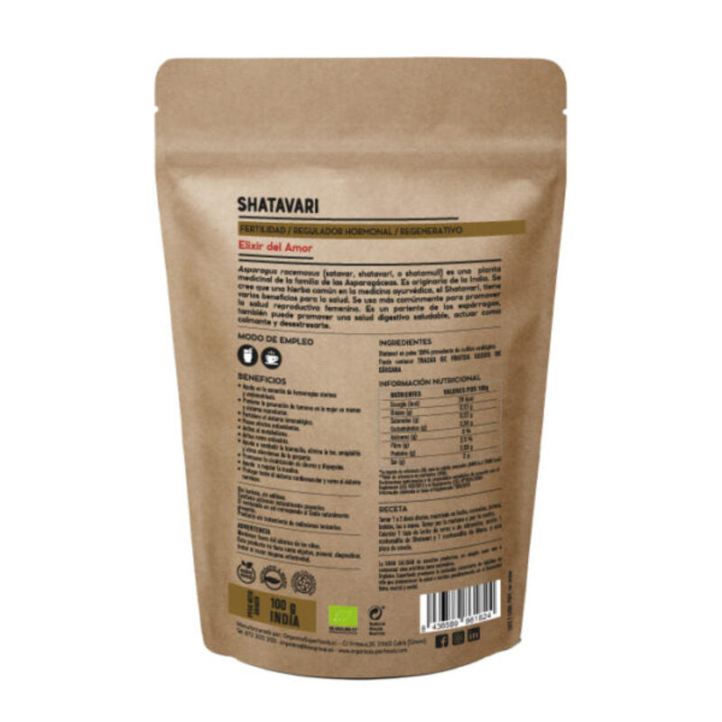 Shatavari Bio En Polvo 100g - Orgánica Superfoods_1