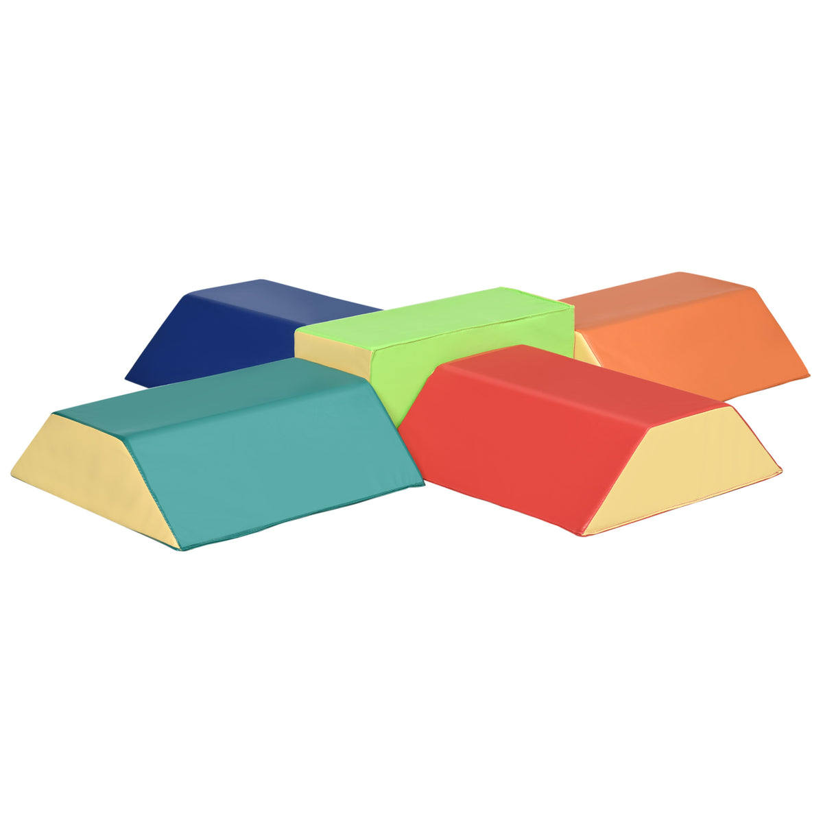 Bloques De Espuma Homcom Pu, Epe Multicolor 48x19x48 Cm_0