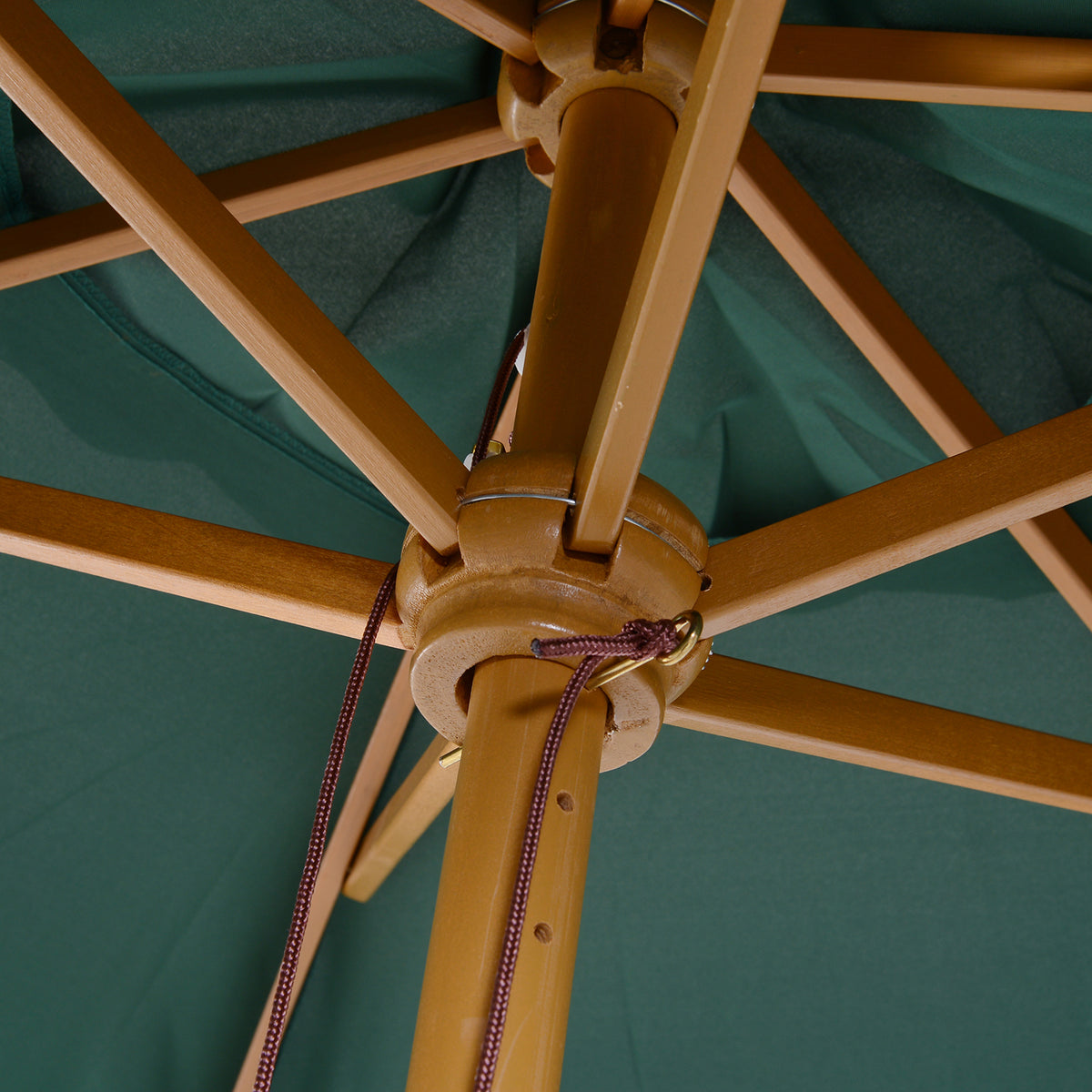 Parasol De Jardín Outsunny Verde Oscuro Ø250x230 Cm_3