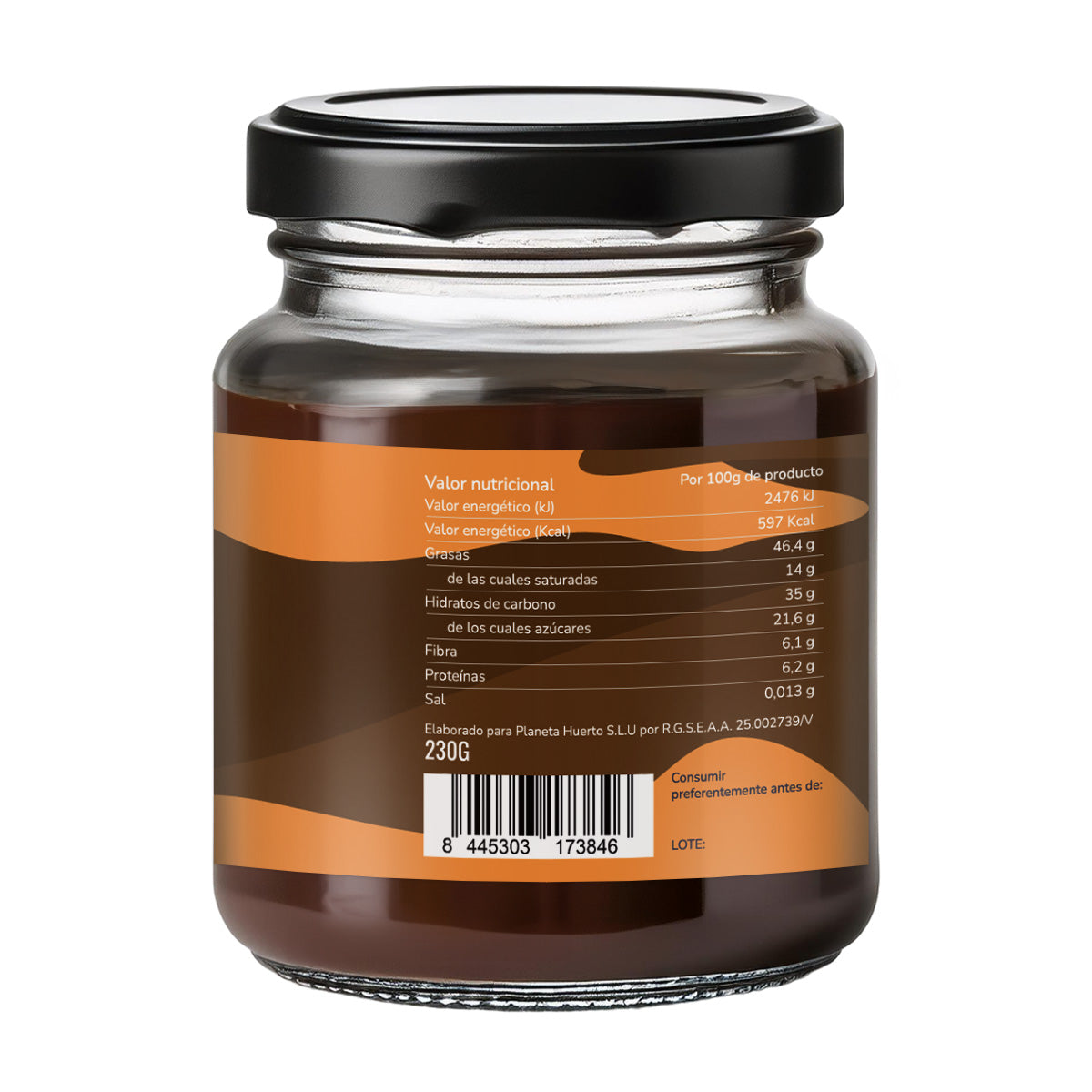Crema de algarroba y cacao sin azúcar ECO Planeta Huerto 230 gr