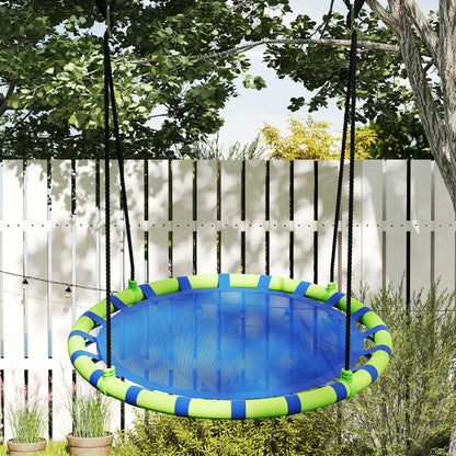 Columpio Infantil Aiyaplay Textilene, Metal Azul 100x100x180 Cm_4
