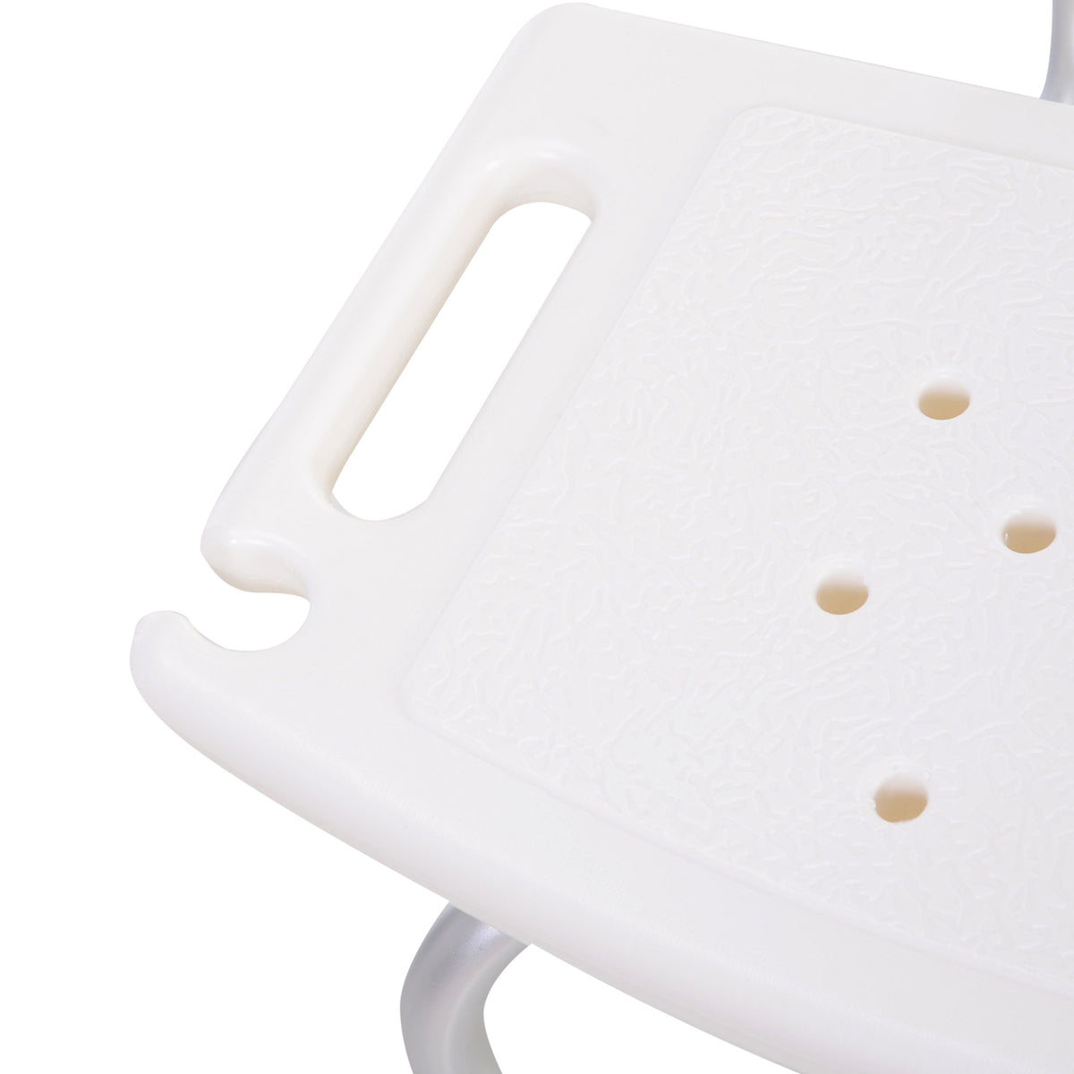 Silla De Ducha Homcom Aleación De Aluminio, Pe Blanco 43x50,6x88 Cm_3