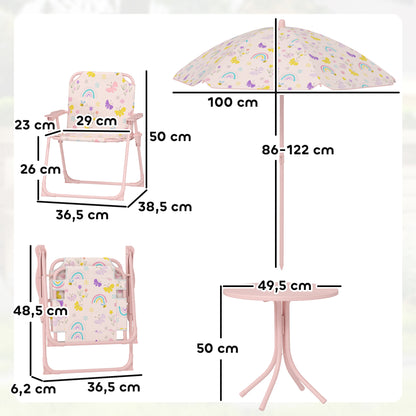 Conjunto Infantil Jardín Aiyaplay Acero, Poliéster Rosa 49.5x49.5x50 Cm_2