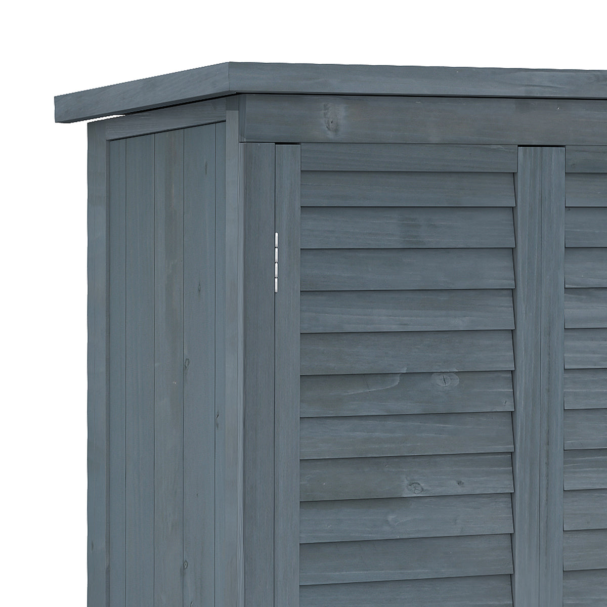 Cobertizo De Madera Outsunny Madera De Abeto Gris 87x46.5x160 Cm_4