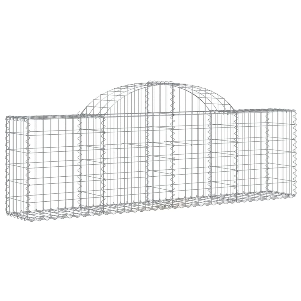 Cestas Gaviones 3 Uds Forma De Arco Hierro 200x30x60/80 Cm_2