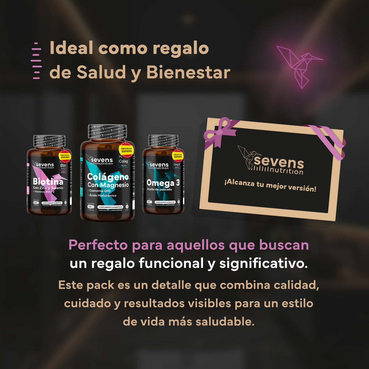 Pack Belleza: Incluye Biotina, Colágeno y Omega 3. Sevens Nutrition. Cabello, Piel Y Uñas_5
