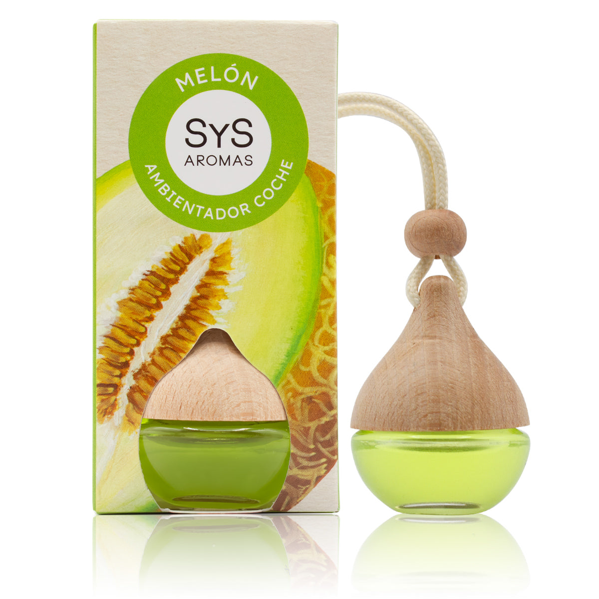 Ambientador de Coche Melón Gota SYS Aromas 6 ml | Aroma Afrutado y Fresco | Jugoso y Refrescante_0