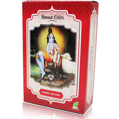 Henna polvo caoba oscuro Radhe Shyam 100 g