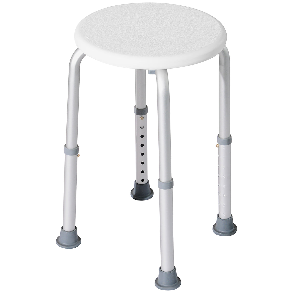 Taburete De Ducha Homcom Blanco Ø32,5x34,8-52,3 Cm_0