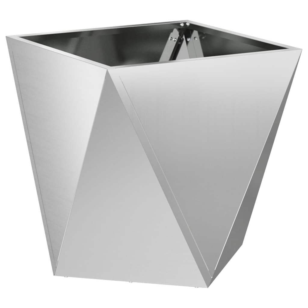 Jardinera Plateado 50 X 50 X 50 Cm Acero Galvanizado_0