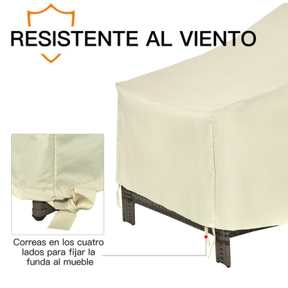 Funda Protectora Para Sillas Outsunny Beige 68x87x77 Cm_5