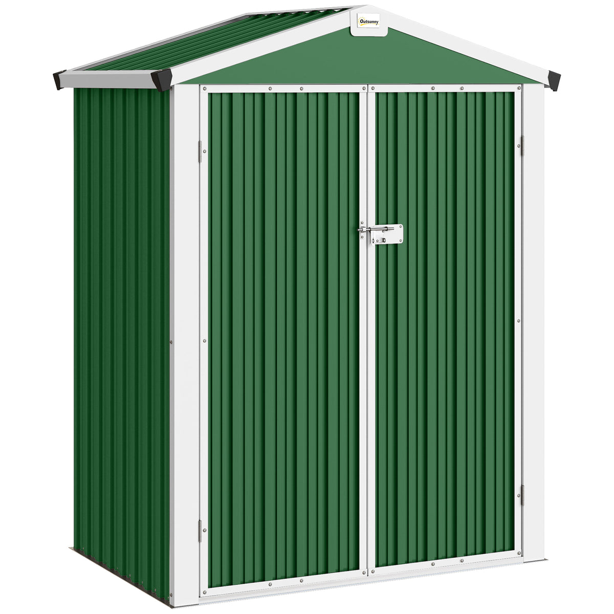 Outsunny Caseta De Jardín Exterior 1,1 M² 136x87x178 Cm Puertas Abatibles Verde_0