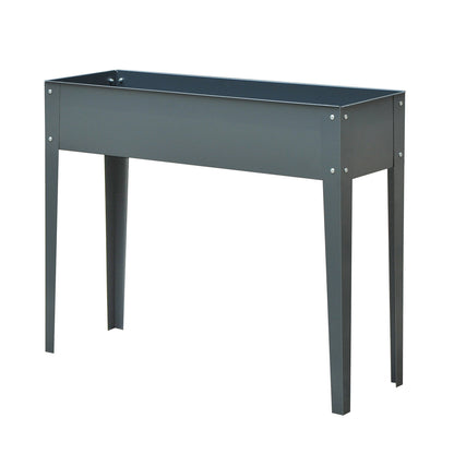 Jardinera Elevada Outsunny Metal Gris Oscuro 100x30x80cm_0