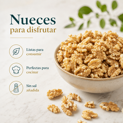 Mitades De Nuez Doradas Premium - Envasadas Al Vacío - Pack 2 X 600g (2 Envases Retail) | Fruto Seco Premium, Snack_3