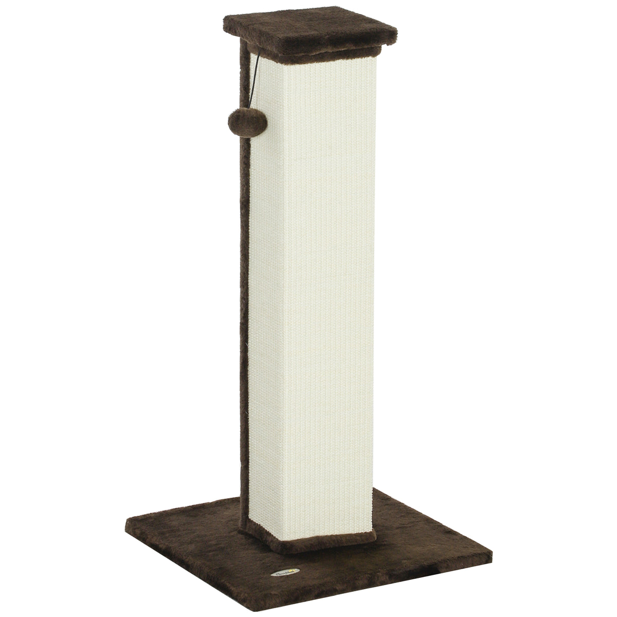 Pawhut Poste Rascador Para Gatos Altura 81 Cm Con Poste De Yute Y Bola Colgante_1