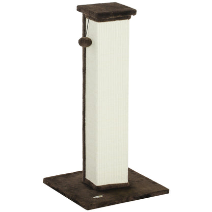 Pawhut Poste Rascador Para Gatos Altura 81 Cm Con Poste De Yute Y Bola Colgante_1