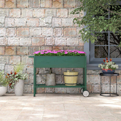Mesa De Cultivo Outsunny Metal Verde 109x44x80 Cm_3