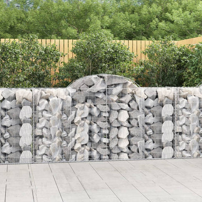 Cestas De Gaviones 9 Uds Forma De Arco Hierro 200x50x100/120 Cm_1