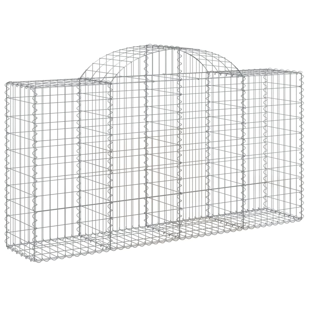 Cestas De Gaviones 9 Uds Forma De Arco Hierro 200x50x100/120 Cm_2