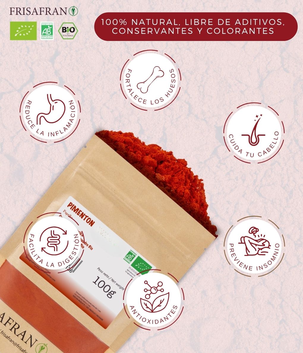 Pimentón En Polvo Ecológico | Sabor Ahumado Picante 200 G_1