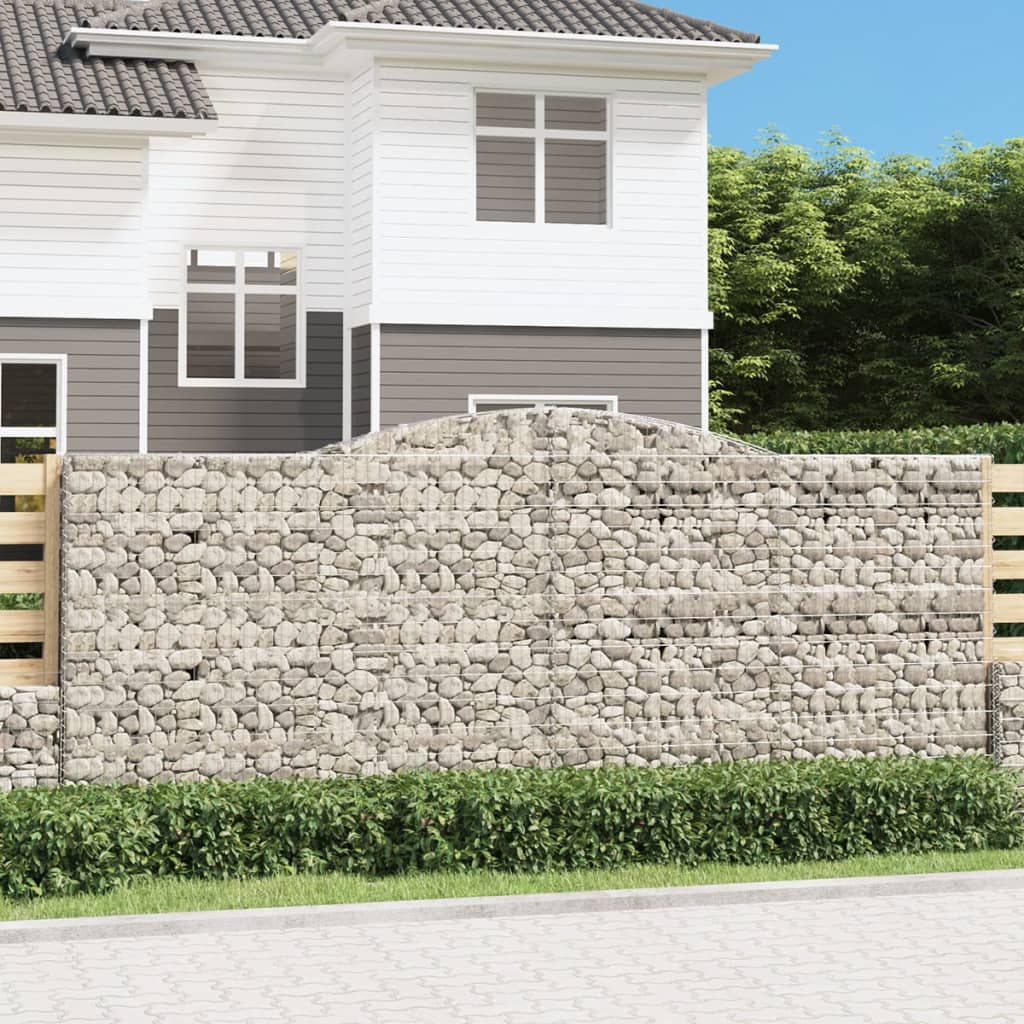 Cestas De Gaviones 10 Uds Forma De Arco Hierro 400x50x160/180cm_1