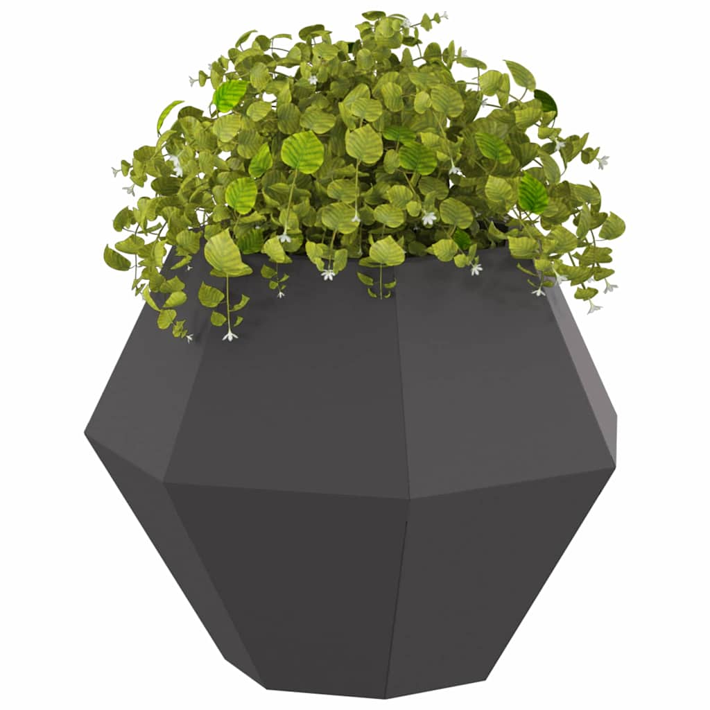 Jardinera 2 Uds. Negro 50 X 50 X 40 Cm Acero_2