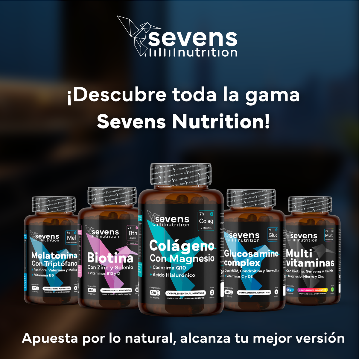 Colágeno Marino Con Magnesio Y Ácido Hialurónico + Cúrcuma Eco. Sevens Nutrition. Huesos, Articulaciones, Piel, Músculos_5