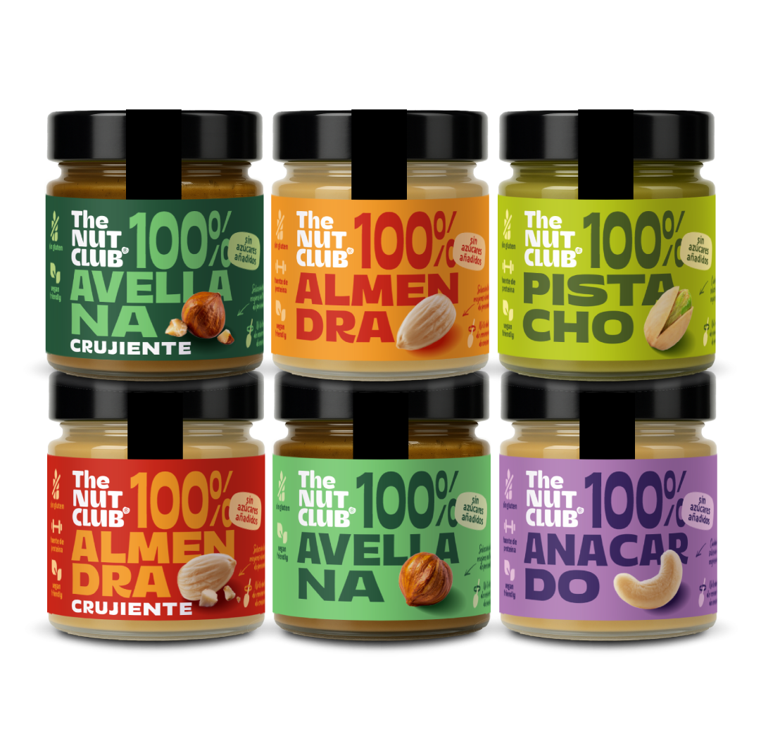 The Nut Pack 6 cremas 100% cremas de frutos secos The Nut Club 1080g_0