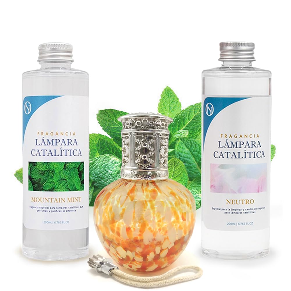 Pack Ahorro Lámpara Catalítica Drops Orange + Fragancia Mountain Mint 500ml + Limpiador Neutro 200ml + Mecha Repuesto_0